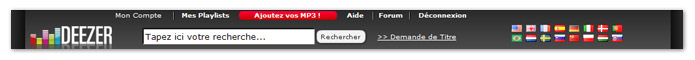 deezer header connecté