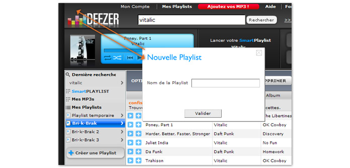 Deezer playlists