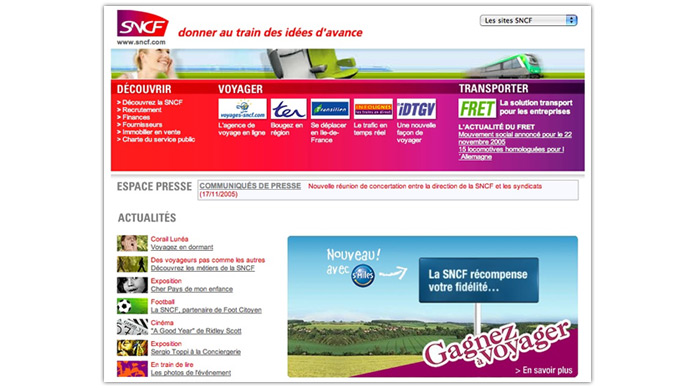 Sncf ancien site