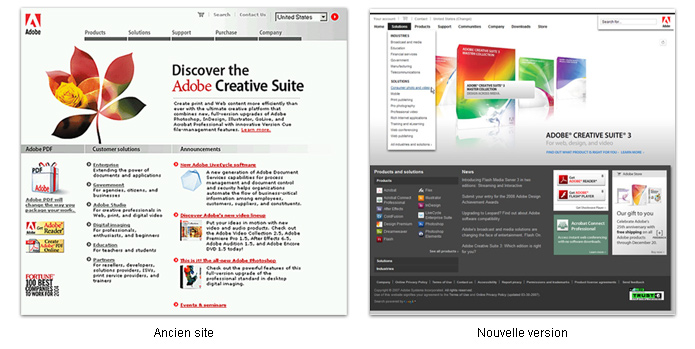 Ancien site Adobe
