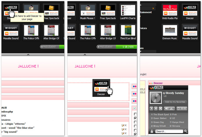 Netvibes drag&drop