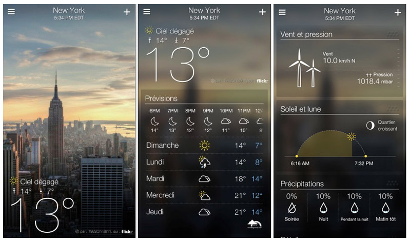 yahoo meteo app